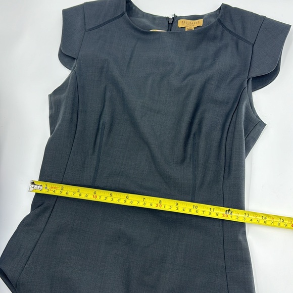 TED BAKER LONDON Women’s Gray Tailored Mini Dress Size 1 (US 2-4) EUC - Picture 11 of 17